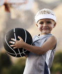 Boy playing in park